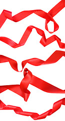 Image showing Prettu Isolated Red Ribbon