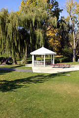 Image showing White Gazebo in the Park