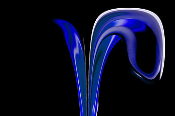 Image showing Digital Abstract Art - Blue Flower