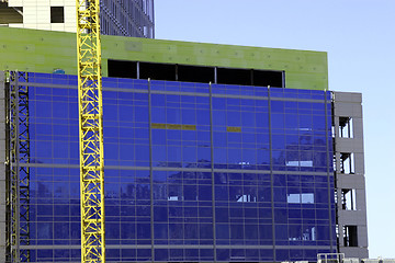 Image showing Construction site - Crane and the Building