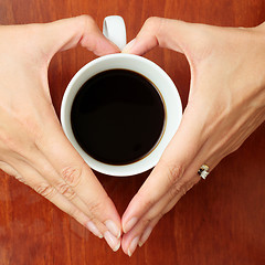 Image showing Coffee in Hands