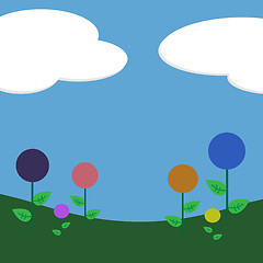 Image showing Lollipop Flowers Background