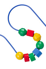 Image showing Colorful bead and wire toy