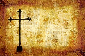 Image showing Black grunge cross