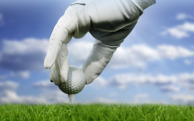 Image showing Close-up of a golf ball