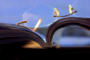 Image showing Glasses on the Magazine - Abstract