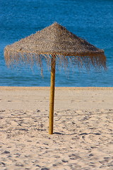 Image showing beach umbrella