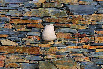 Image showing Closeup of stone wall 