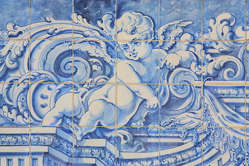 Image showing Vintage tiles from Lisbon, Portugal.