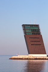 Image showing Control tower at river Tagus in Lisbon