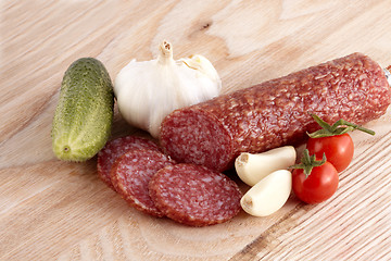 Image showing Sliced sausage