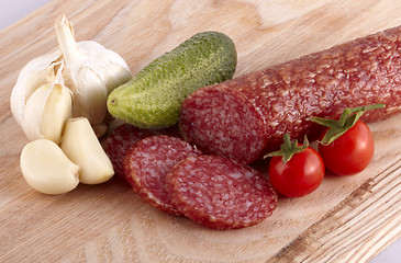 Image showing Sliced sausage