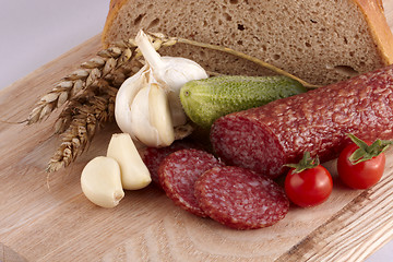 Image showing Sliced sausage