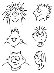 Image showing comic faces