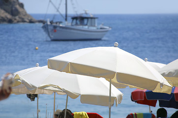 Image showing  Beach Chairs, Skiathos