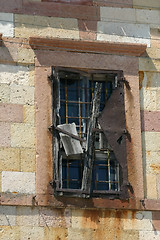 Image showing Old Unoccupied Church Window in Candarli, Turkey