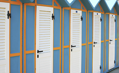 Image showing Beach huts
