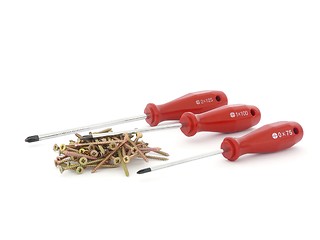 Image showing Screwdrivers and screws