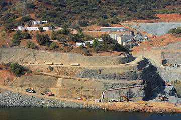 Image showing Construction by the River