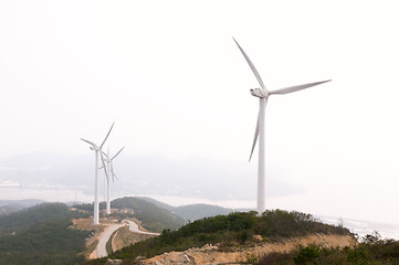 Image showing Wind turbines