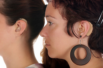 Image showing Woman with Hearing Aid