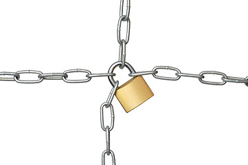 Image showing Padlock and Chain