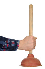 Image showing Hand with Plunger