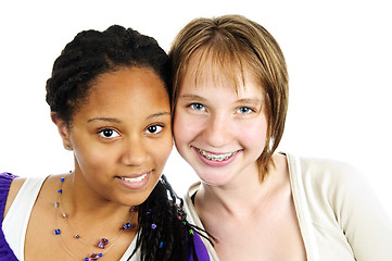 Image showing Two girlfriends