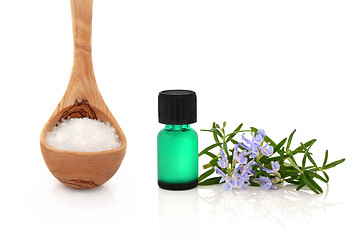 Image showing  Rosemary Herb and Sea Salt Therapy