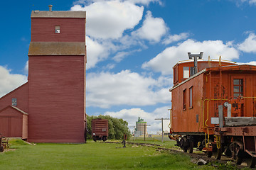 Image showing Grain Elevator With Train
