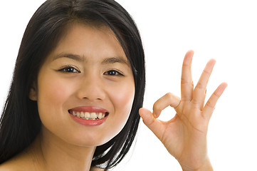 Image showing young asian with okay hand