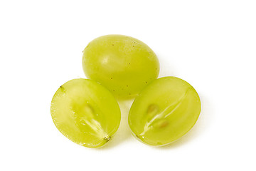 Image showing Sliced green grape