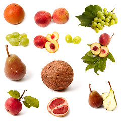 Image showing Isolated fruit and vegetable set