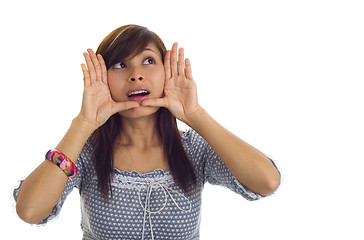 Image showing woman framed face