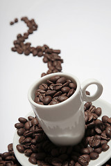Image showing Coffee Cup and Beans