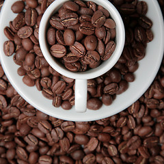 Image showing Coffee Cup and Beans