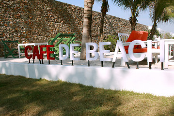 Image showing Inscription CAFE DE BEACH