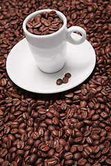 Image showing Coffee Cups and Beans