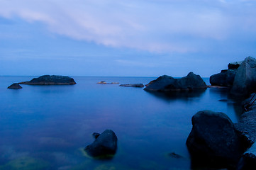 Image showing sundown on the sea  