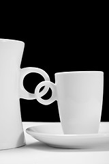 Image showing Coffee Cups in Mono