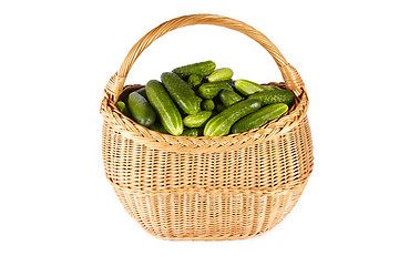 Image showing Cucumber on basket