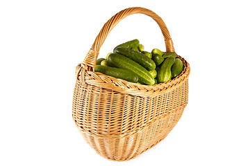 Image showing Cucumber on basket