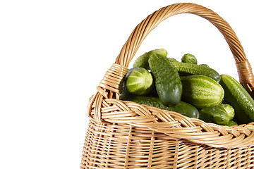 Image showing Cucumber on basket