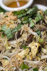 Image showing vietnamese food  Bun Xao  rice noodles with shredded vegetables 