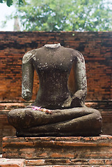 Image showing Beheaded Buddha image in Ayuttaya, Thailand