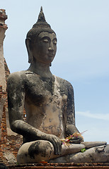 Image showing Buddha image in Ayuttaya, Thailand
