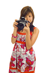 Image showing woman with a digital camera
