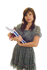 Image showing student with notebooks