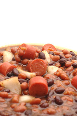 Image showing hot dogs and beans