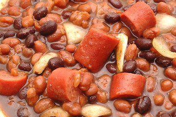 Image showing beans and hot dog stew